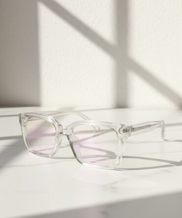 Lentes de marco transparentecon cristales transparente