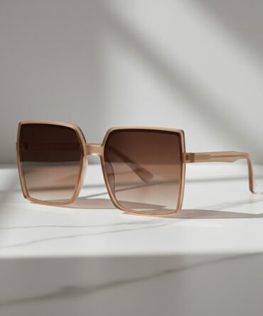 Lentes de sol cuadrados en color marron