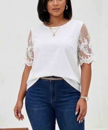 Blusa con manga de Malla