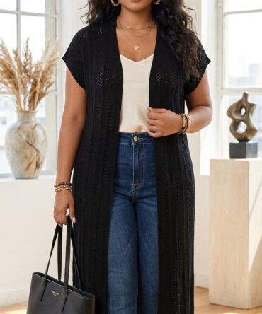 CARDIGAN TEJIDO LARGO