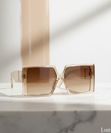 Lentes grandes estilo Vintage en color marron