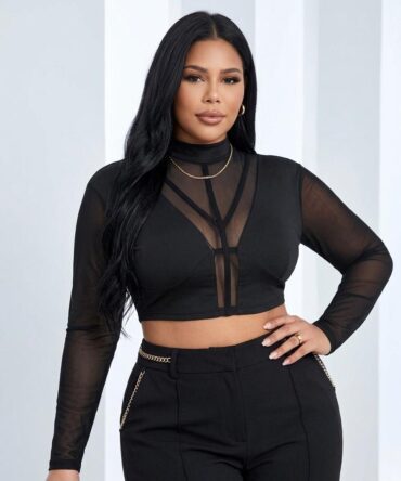 Crop top de malla